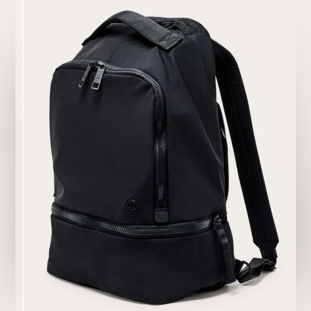 Lululemon Black 20L City Adventurer Nylon Backpack with Mini Lipstick Pouch Lululemon City Adventurer Backpack 20L Review - YouTube main image 3